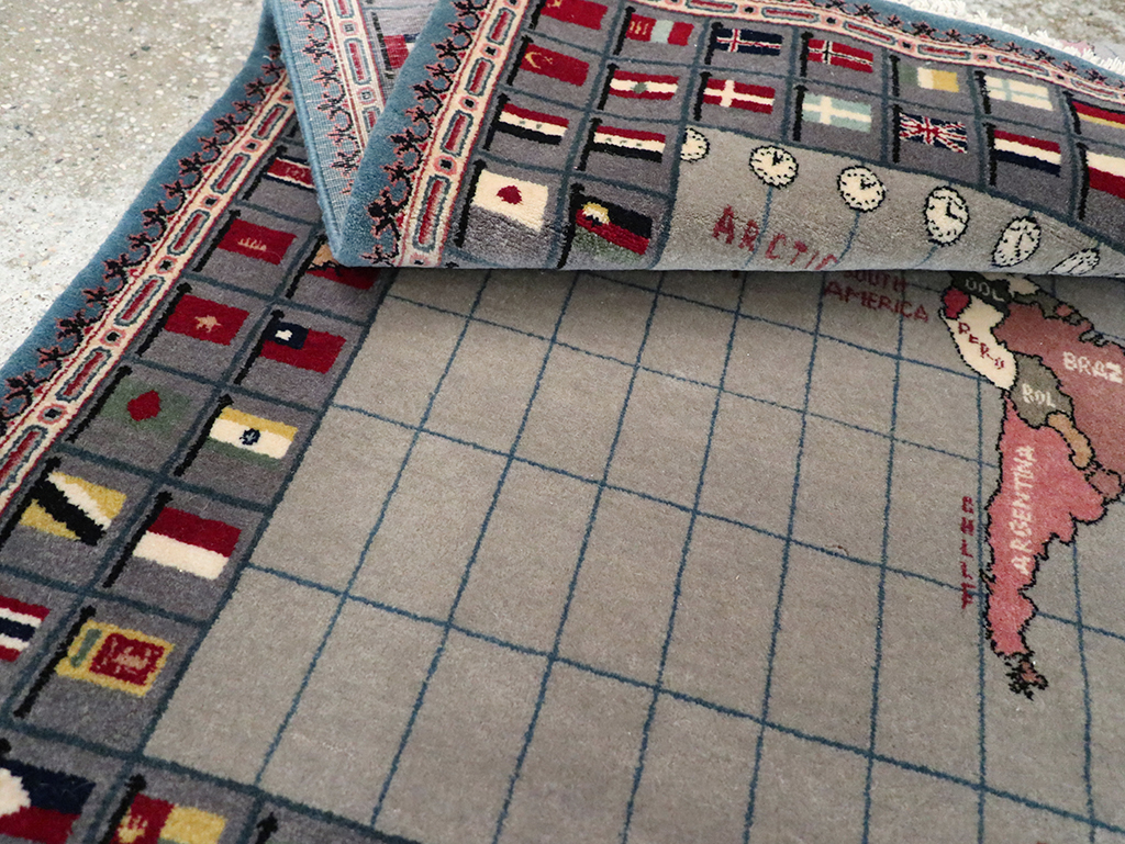 Modern Afghan Pictorial Map Rug, No.33059 - Staging