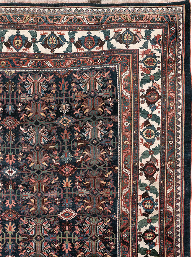 Antique Persian Kurd Bidjar Large Carpet, No.33062 - Staging