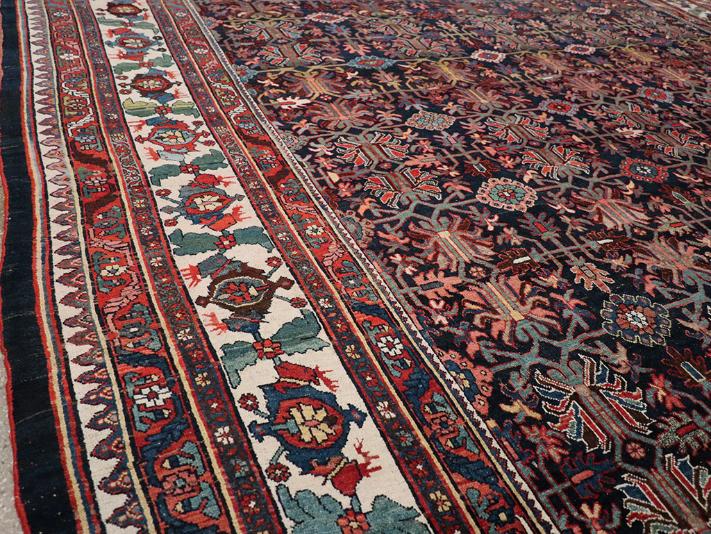 Antique Persian Kurd Bidjar Large Carpet, No.33062 - Staging