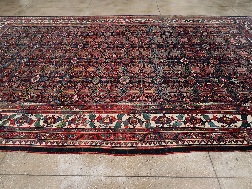 Antique Persian Kurd Bidjar Large Carpet, No.33062 - Staging
