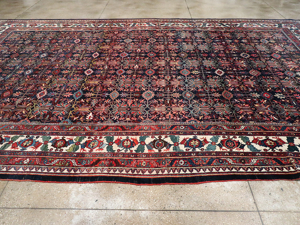 Antique Persian Kurd Bidjar Large Carpet, No.33062 - Staging