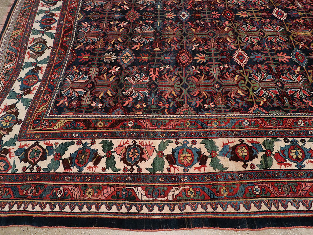 Antique Persian Kurd Bidjar Large Carpet, No.33062 - Staging