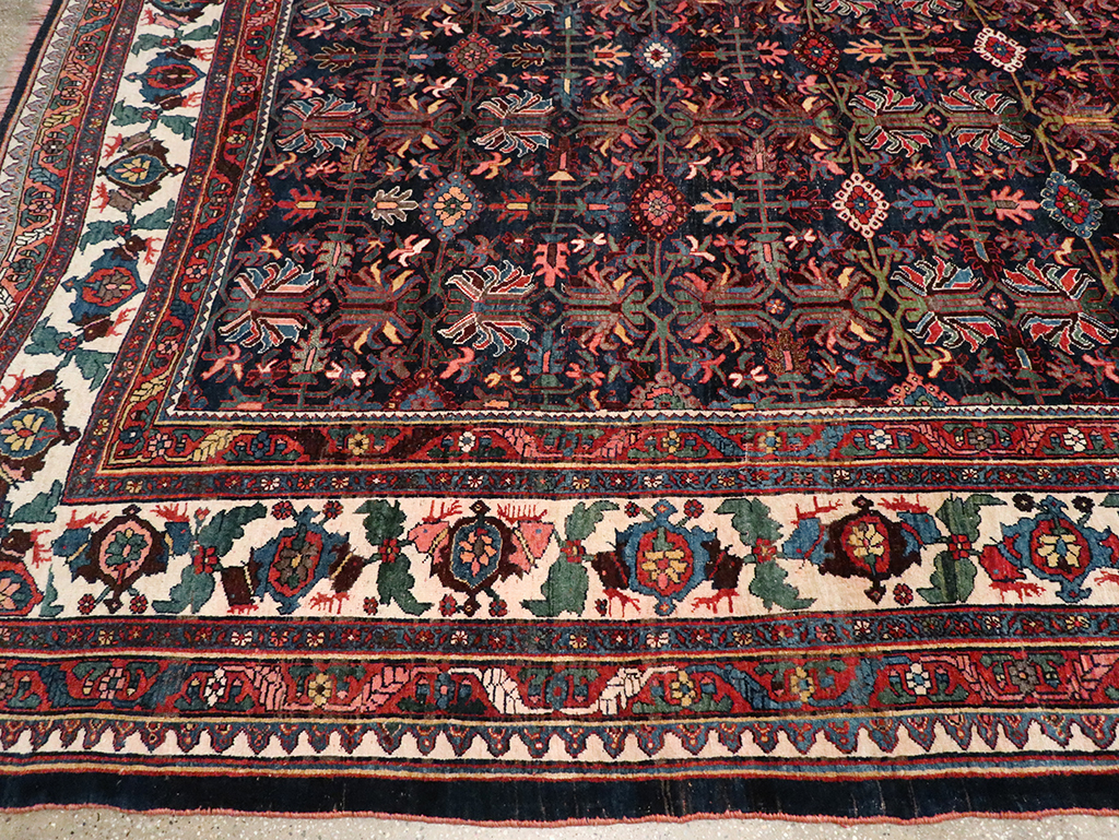 Antique Persian Kurd Bidjar Large Carpet, No.33062 - Staging