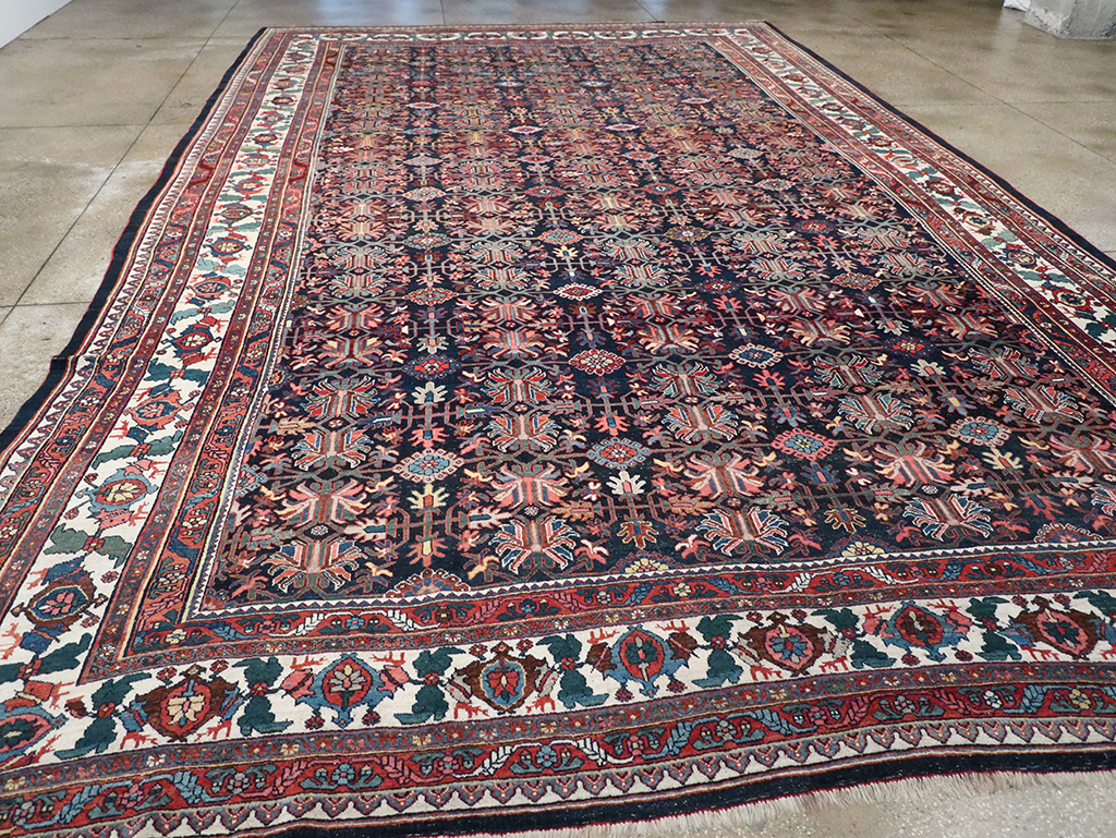 Antique Persian Kurd Bidjar Large Carpet, No.33062 - Staging