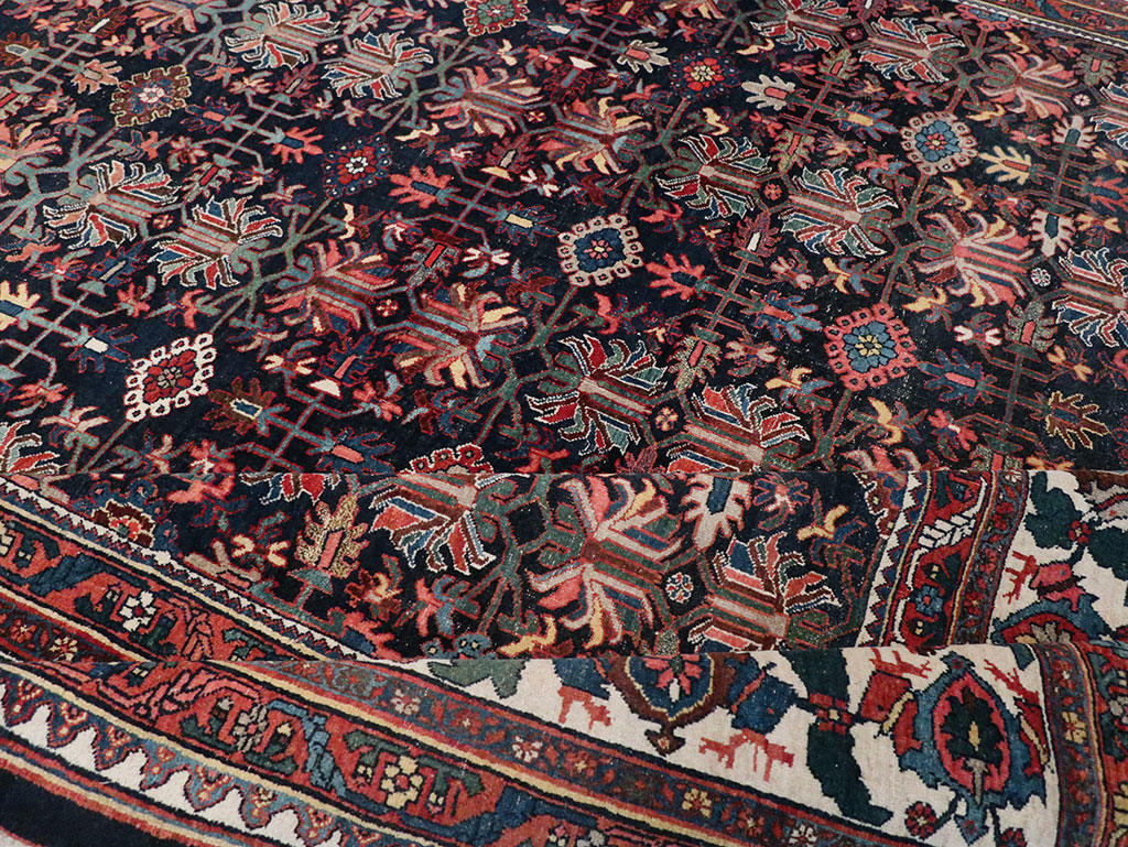 Antique Persian Kurd Bidjar Large Carpet, No.33062 - Staging
