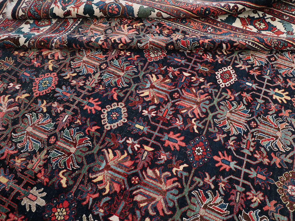 Antique Persian Kurd Bidjar Large Carpet, No.33062 - Staging