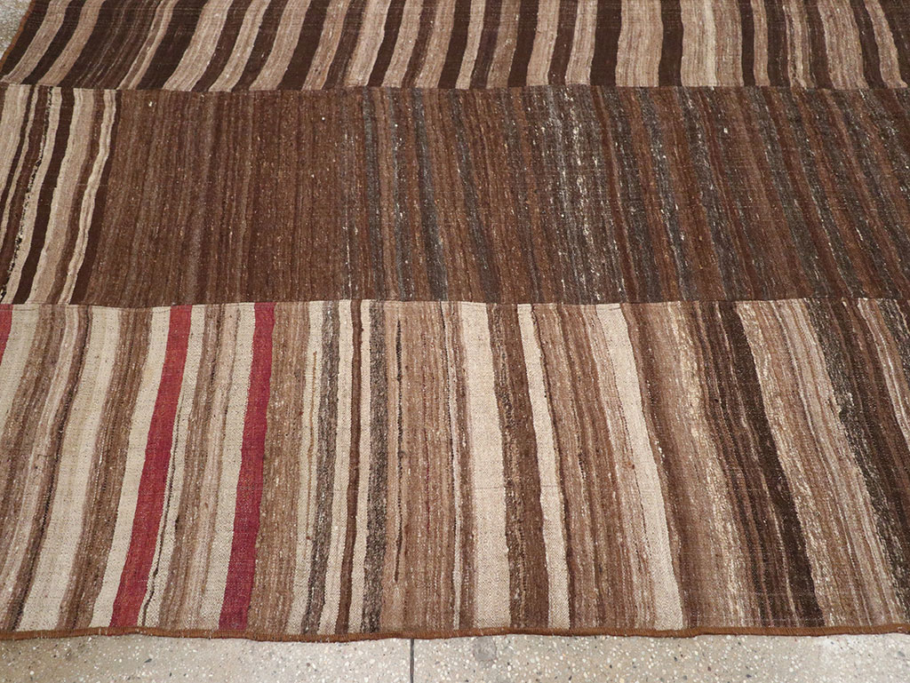 Vintage Turkish Flatweave Kilim Room Size Carpet, No.33069 - Staging