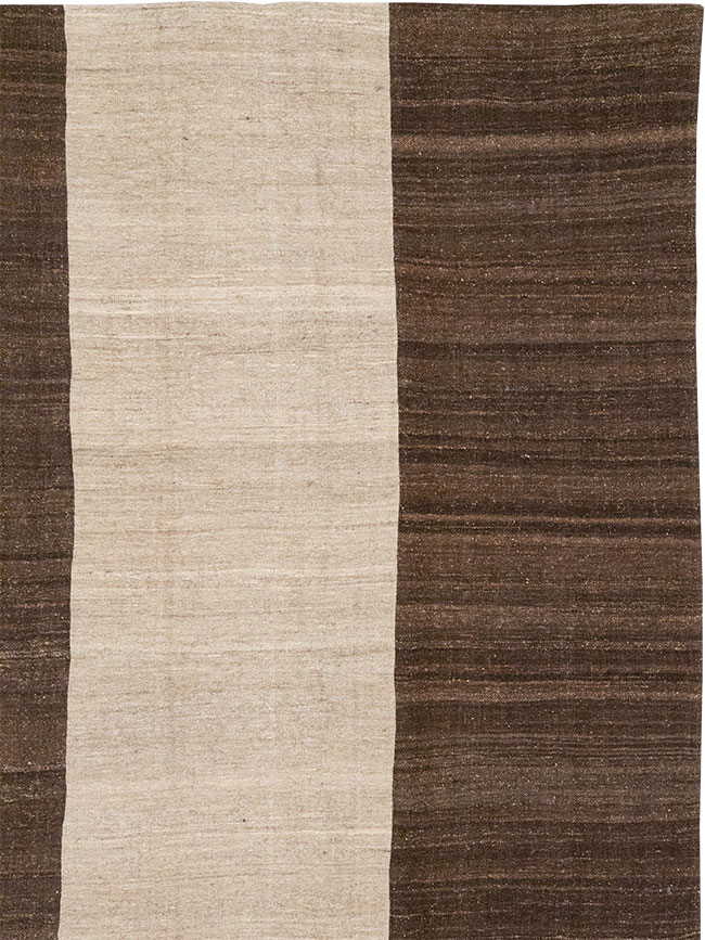 Vintage Turkish Flatweave Kilim Room Size Carpet, No.33070 - Staging