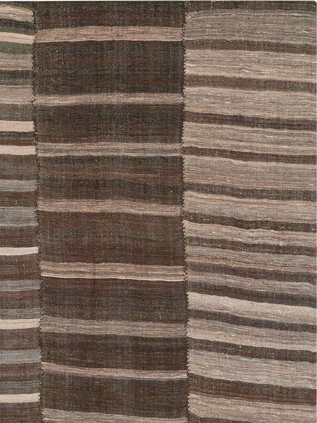 Vintage Turkish Flatweave Kilim Room Size Carpet, No.33071 - Staging