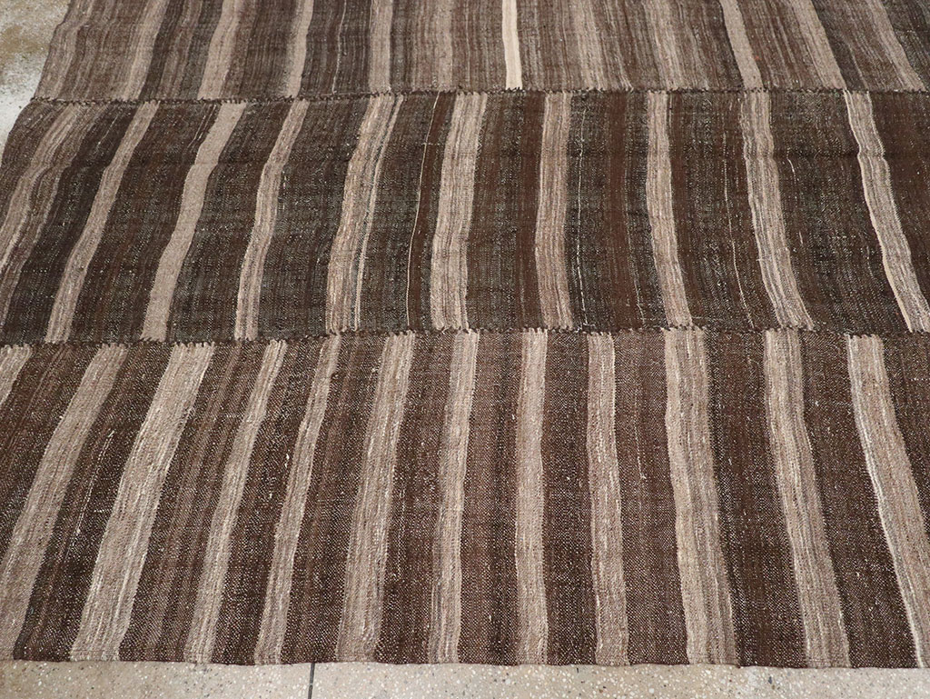 Vintage Turkish Flatweave Kilim Room Size Carpet, No.33071 - Staging