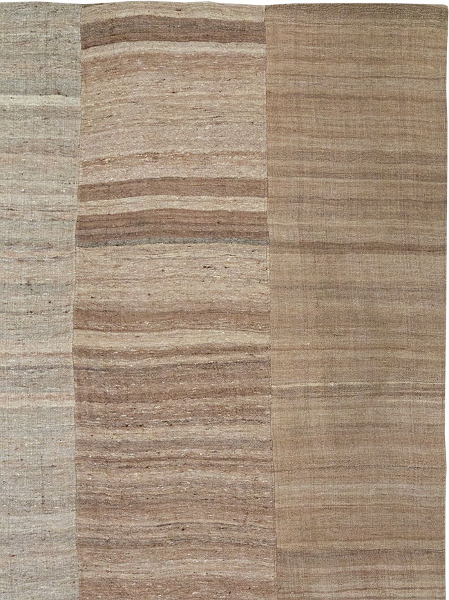 Vintage Turkish Flatweave Kilim Room Size Carpet, No.33074 - Staging