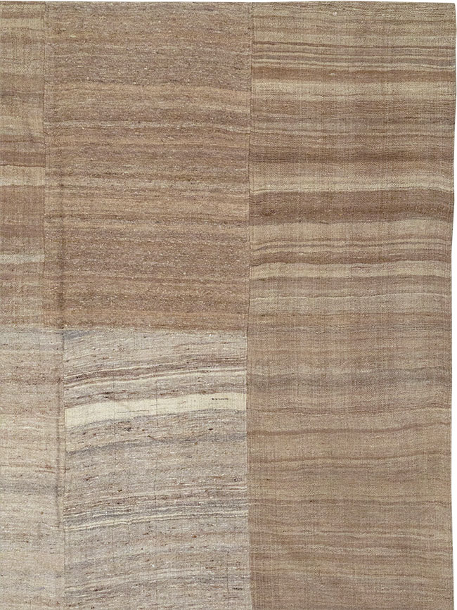 Vintage Turkish Flatweave Kilim Room Size Carpet, No.33074 - Staging