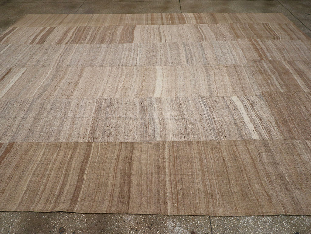 Vintage Turkish Flatweave Kilim Room Size Carpet, No.33074 - Staging