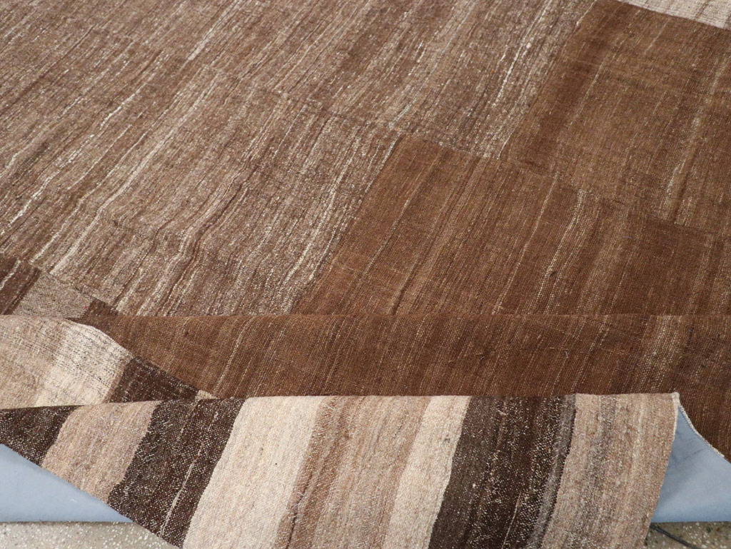 Vintage Turkish Flatweave Kilim Room Size Carpet, No.33076 - Staging