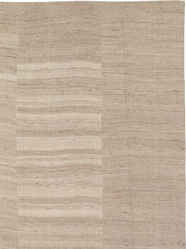 Vintage Turkish Flatweave Kilim Room Size Carpet, No.33077 - Staging