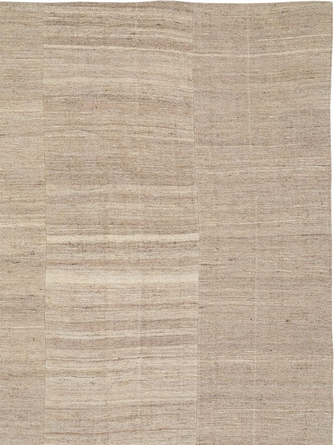 Vintage Turkish Flatweave Kilim Room Size Carpet, No.33077 - Staging