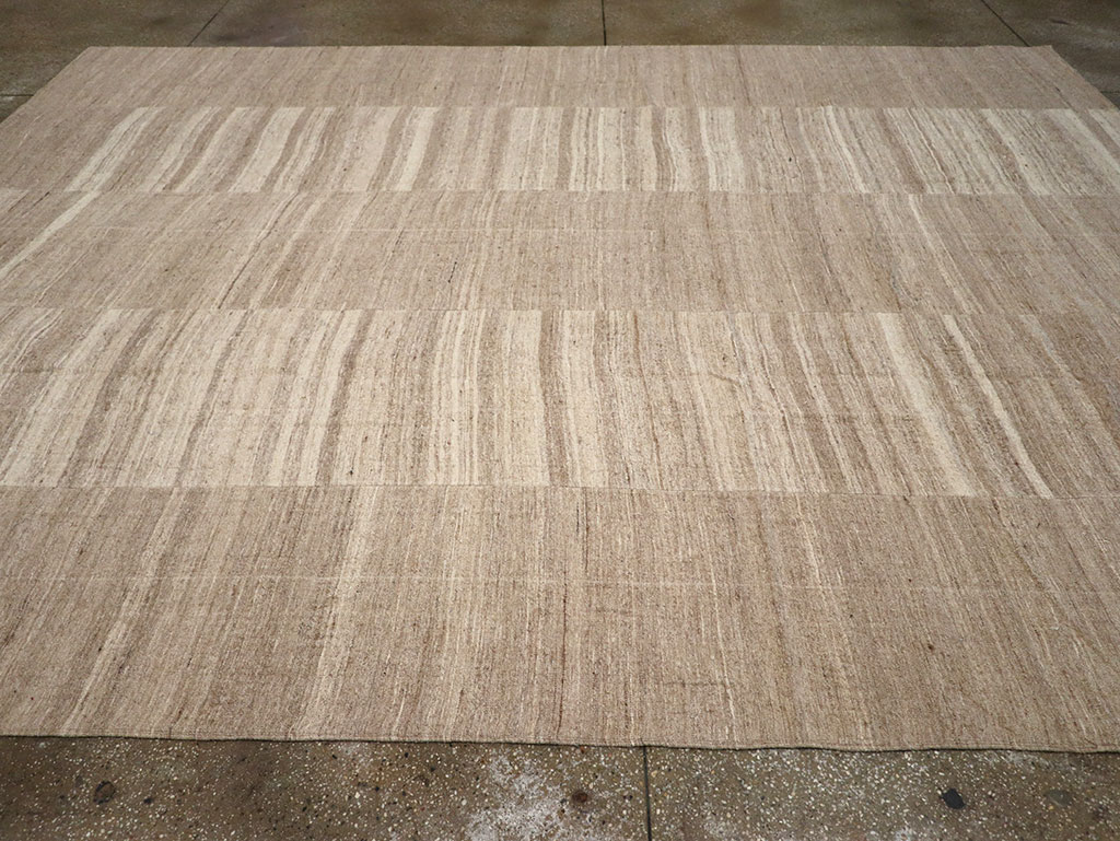 Vintage Turkish Flatweave Kilim Room Size Carpet, No.33077 - Staging