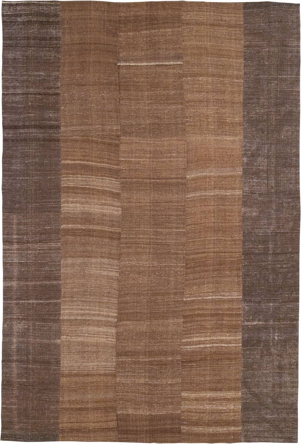 Vintage Turkish Flatweave Kilim Room Size Carpet, No.33078 - Staging