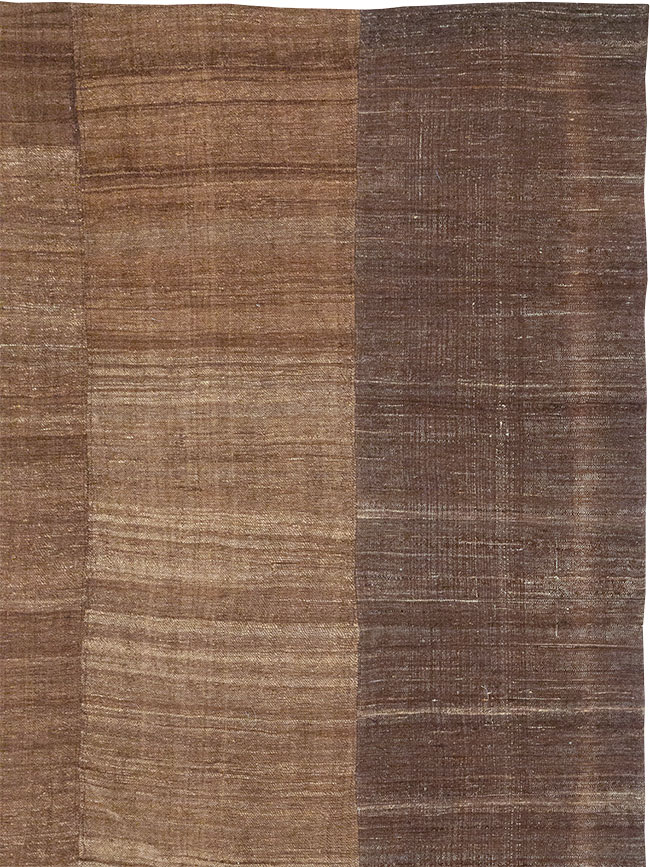 Vintage Turkish Flatweave Kilim Room Size Carpet, No.33078 - Staging