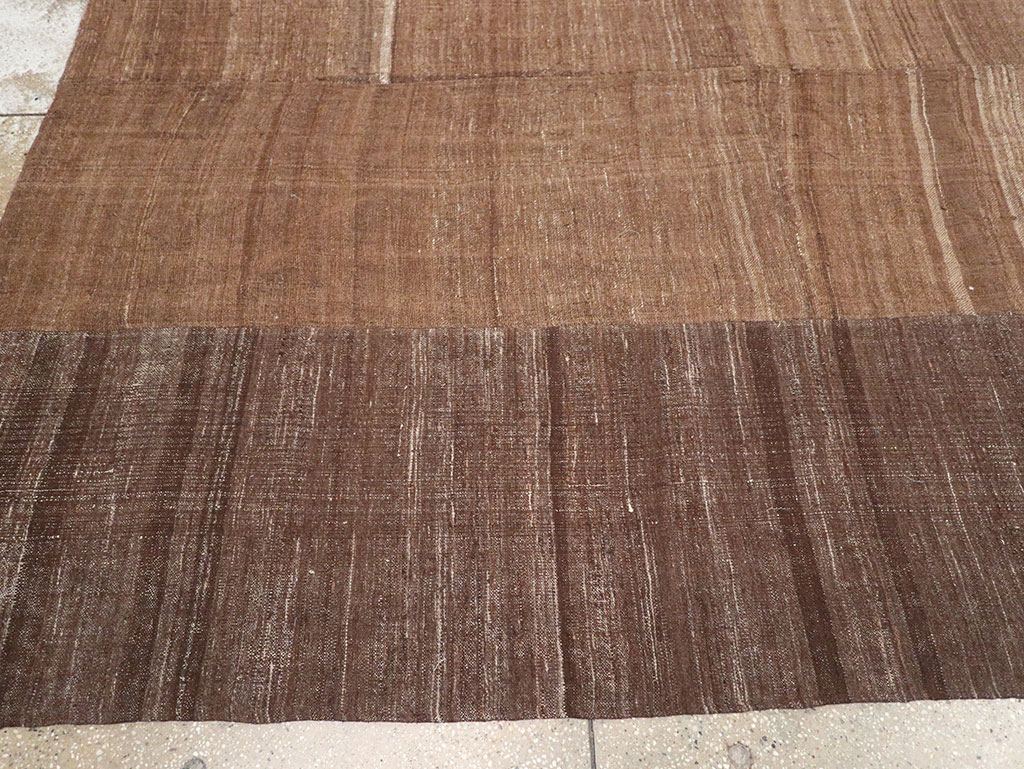 Vintage Turkish Flatweave Kilim Room Size Carpet, No.33078 - Staging