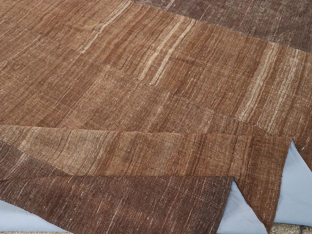 Vintage Turkish Flatweave Kilim Room Size Carpet, No.33078 - Staging