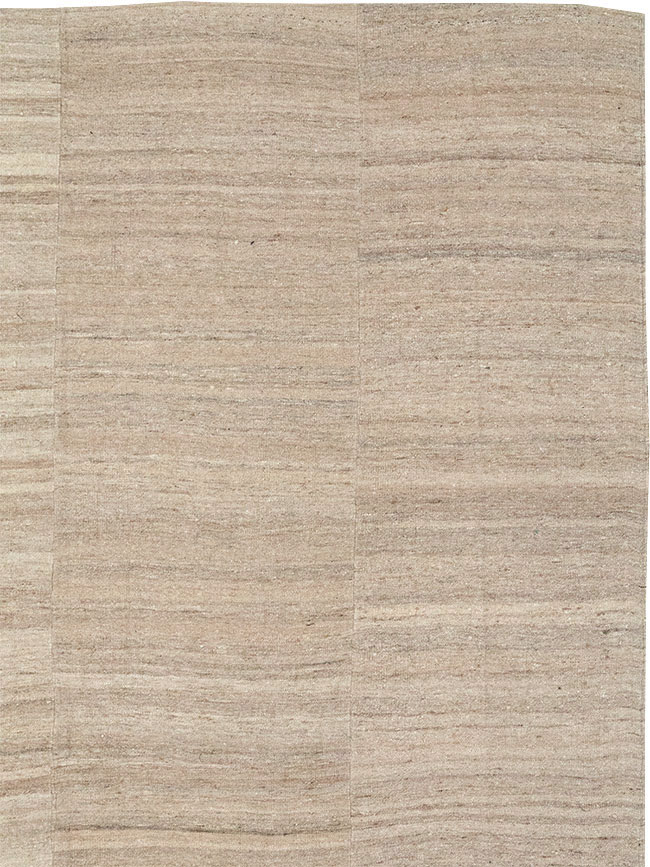 Vintage Turkish Flatweave Kilim Room Size Carpet, No.33079 - Staging