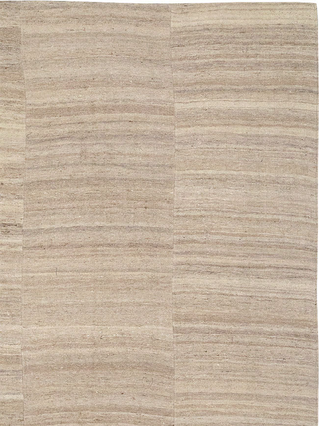 Vintage Turkish Flatweave Kilim Room Size Carpet, No.33079 - Staging