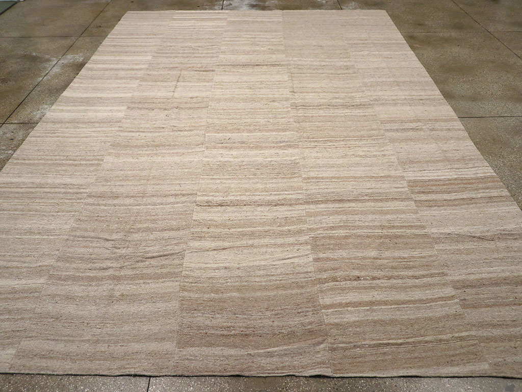 Vintage Turkish Flatweave Kilim Room Size Carpet, No.33079 - Staging