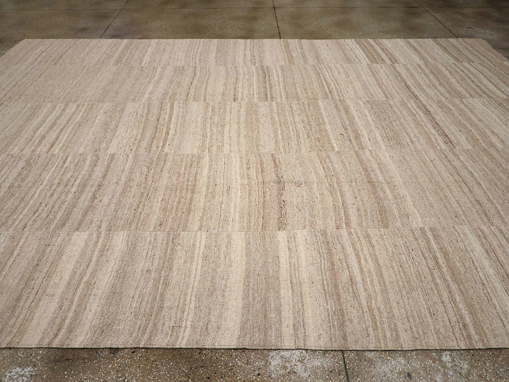 Vintage Turkish Flatweave Kilim Room Size Carpet, No.33079 - Staging