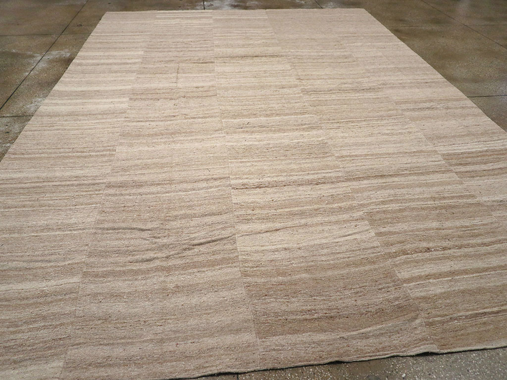 Vintage Turkish Flatweave Kilim Room Size Carpet, No.33079 - Staging