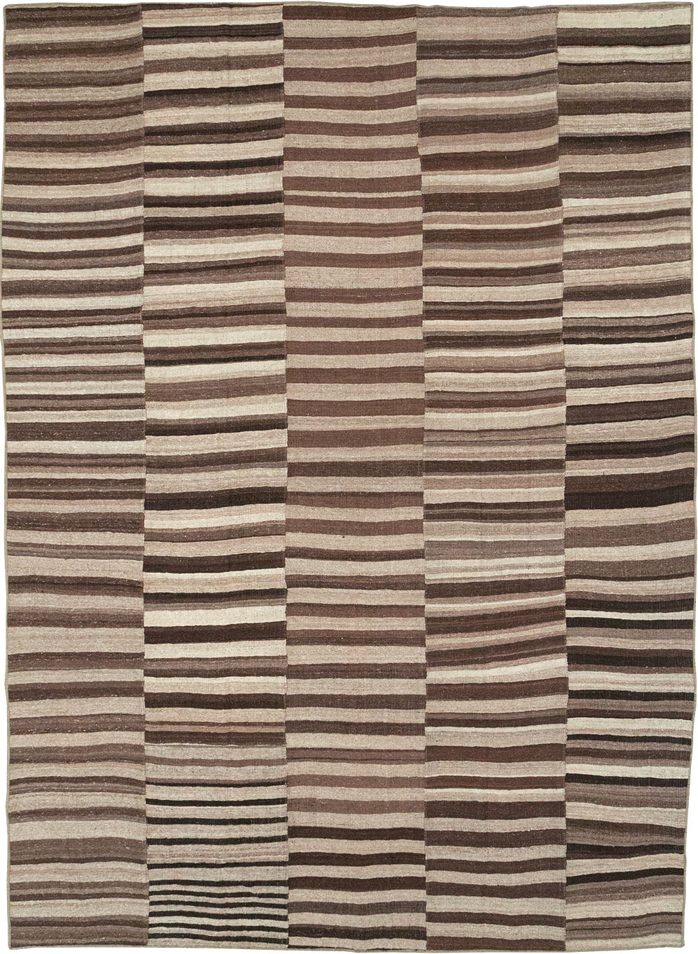 Vintage Turkish Flatweave Kilim Room Size Carpet, No.33085 - Staging