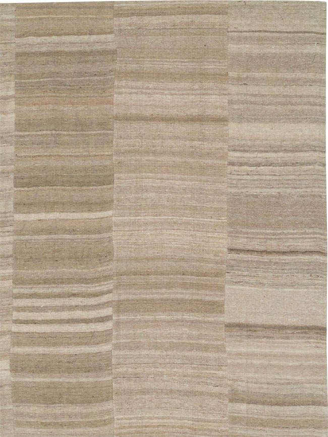 Vintage Turkish Flatweave Kilim Oversize Carpet, No.33086 - Staging