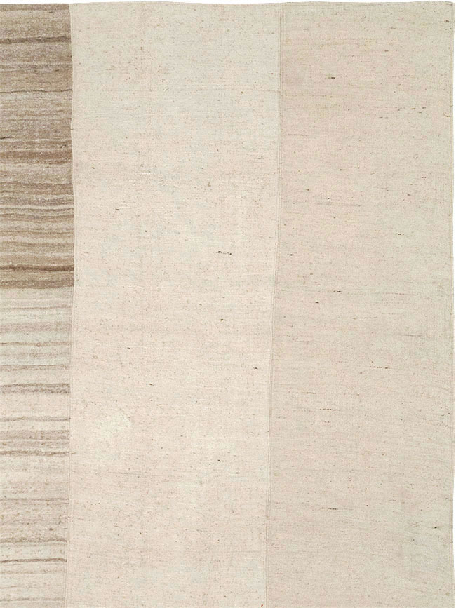 Vintage Turkish Flatweave Kilim Room Size Carpet, No.33096 - Staging