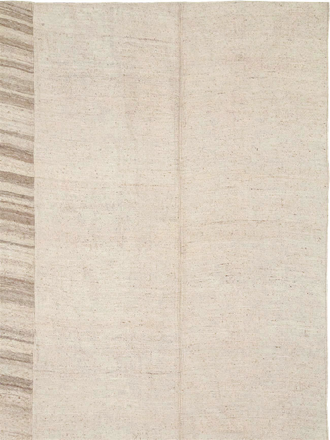 Vintage Turkish Flatweave Kilim Room Size Carpet, No.33096 - Staging