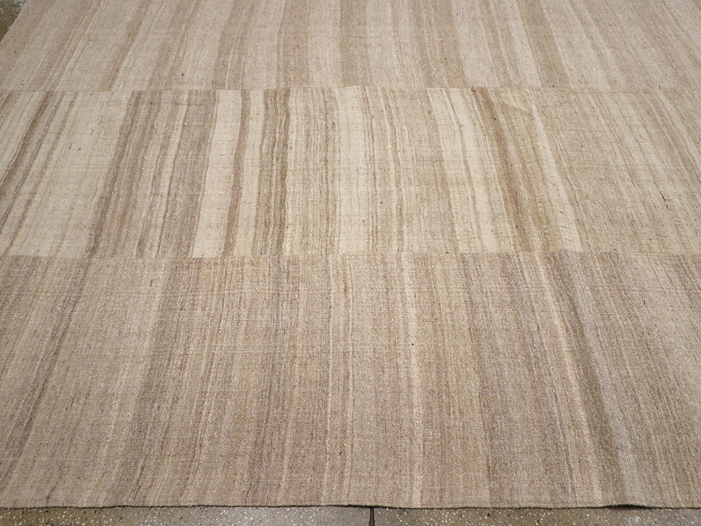 Vintage Turkish Flatweave Kilim Large Room Size Carpet, No.33097 - Staging