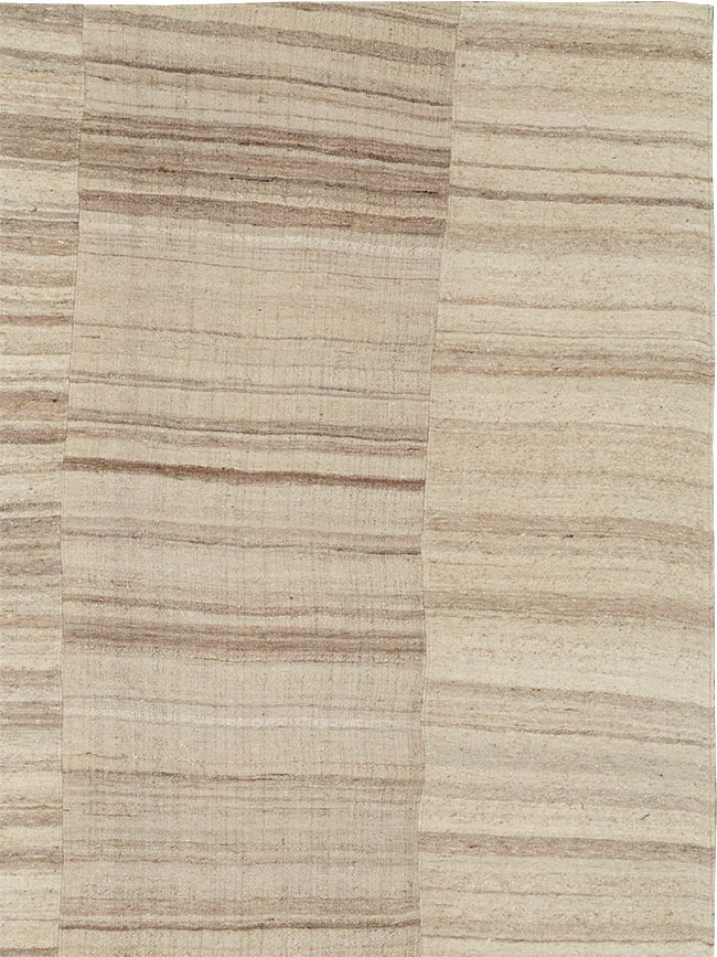 Vintage Turkish Flatweave Kilim Large Room Size Carpet, No.33098 - Staging