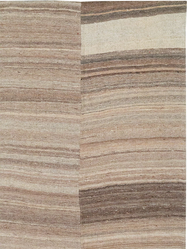 Vintage Turkish Flatweave Kilim Room Size Carpet, No.33099 - Staging