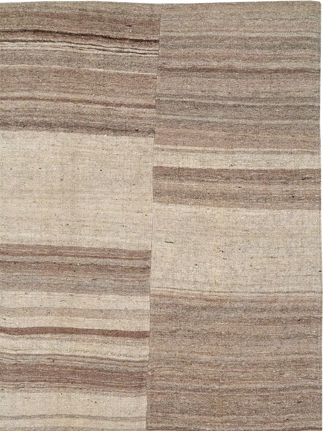 Vintage Turkish Flatweave Kilim Room Size Carpet, No.33099 - Staging