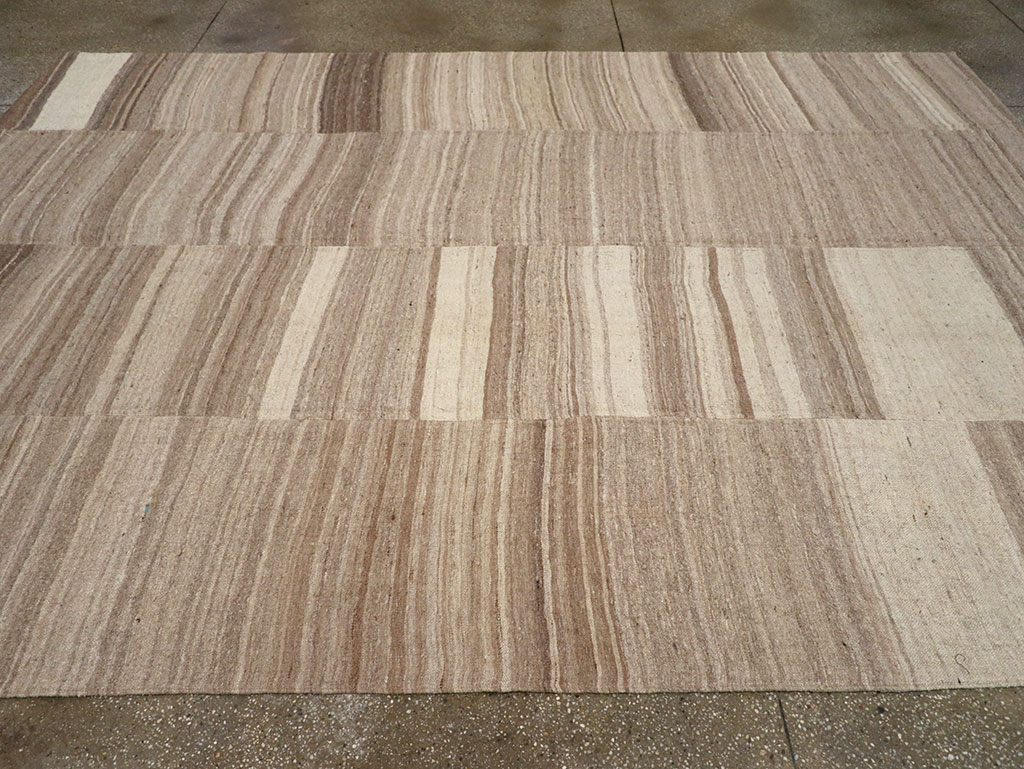 Vintage Turkish Flatweave Kilim Room Size Carpet, No.33099 - Staging