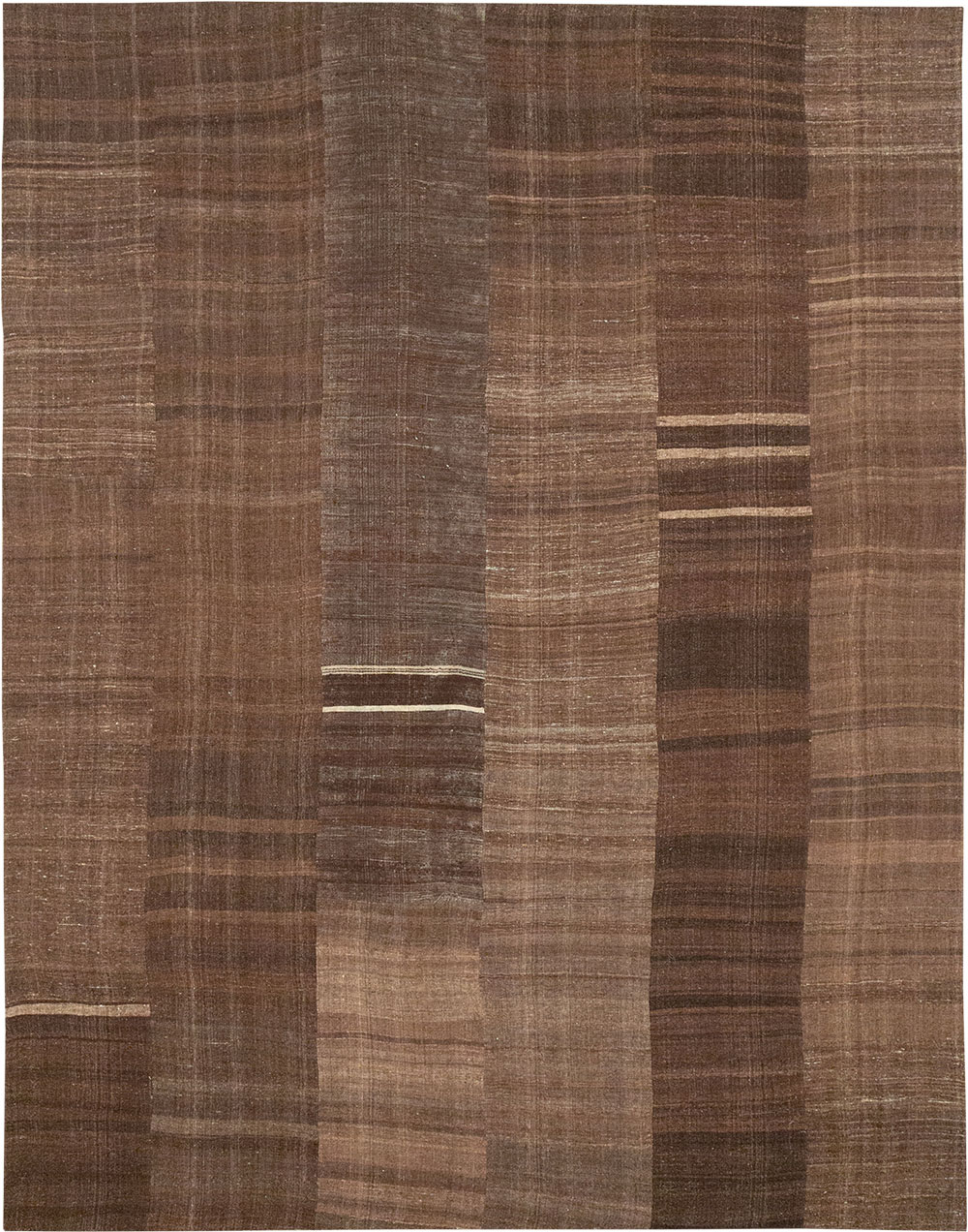 Vintage Turkish Flatweave Kilim Room Size Carpet, No.33100 - Staging
