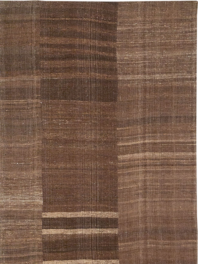 Vintage Turkish Flatweave Kilim Room Size Carpet, No.33100 - Staging