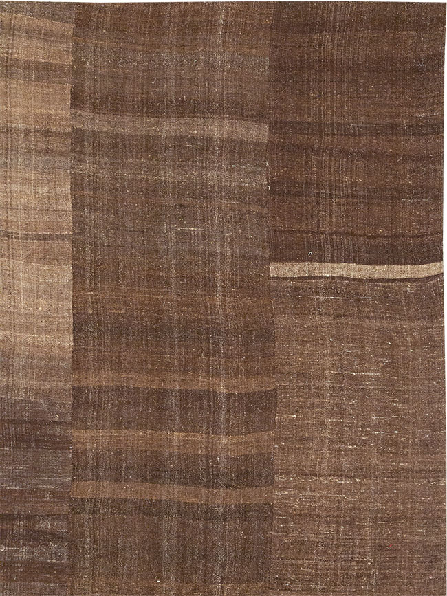 Vintage Turkish Flatweave Kilim Room Size Carpet, No.33100 - Staging