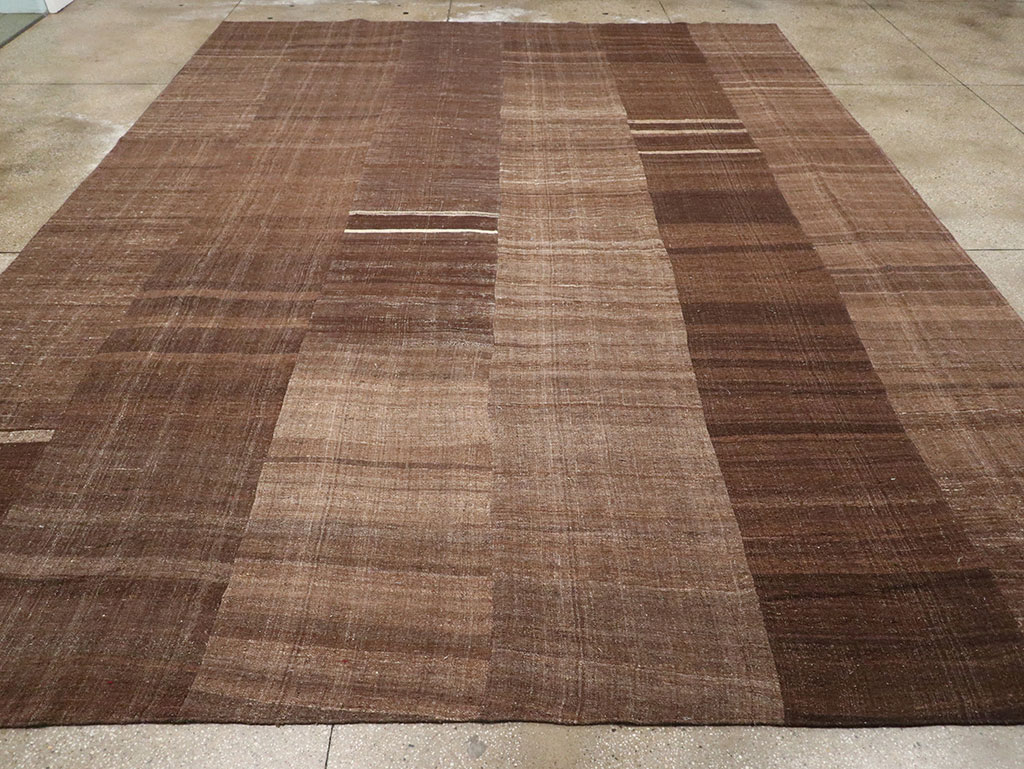 Vintage Turkish Flatweave Kilim Room Size Carpet, No.33100 - Staging