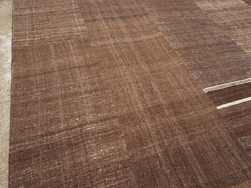 Vintage Turkish Flatweave Kilim Room Size Carpet, No.33100 - Staging