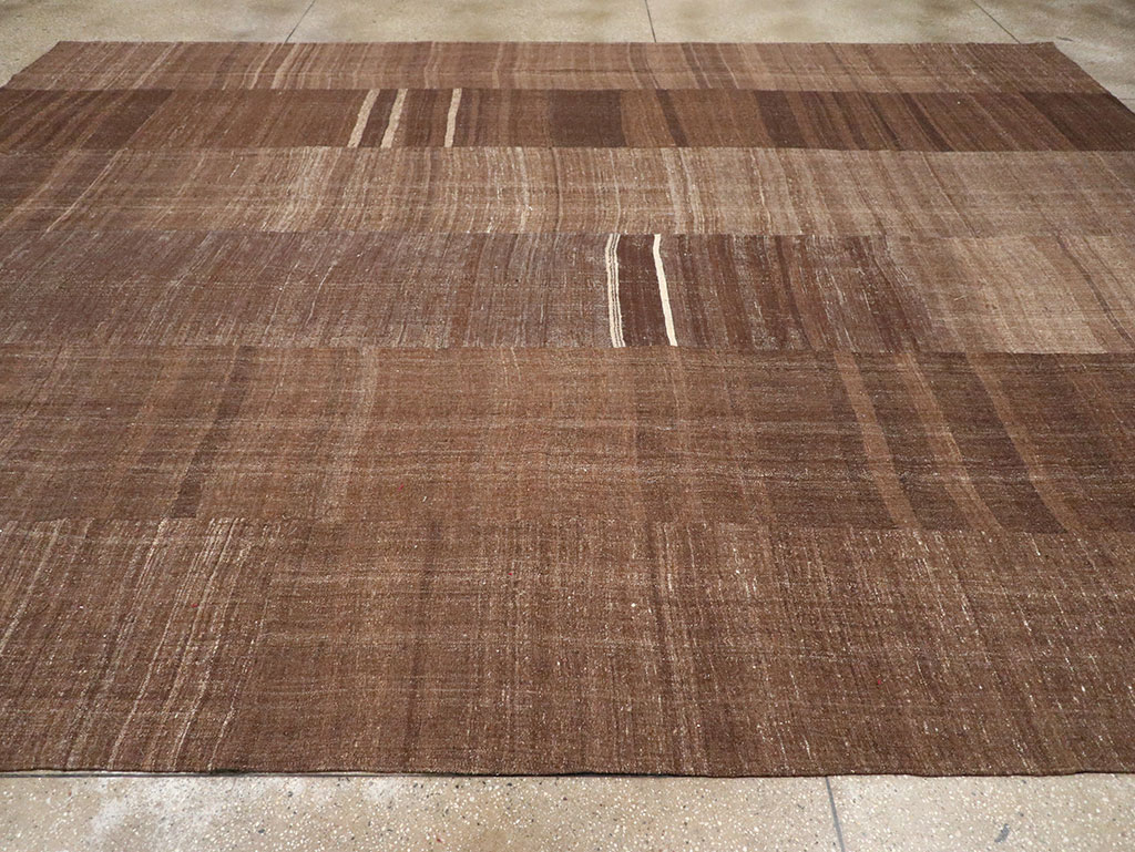 Vintage Turkish Flatweave Kilim Room Size Carpet, No.33100 - Staging