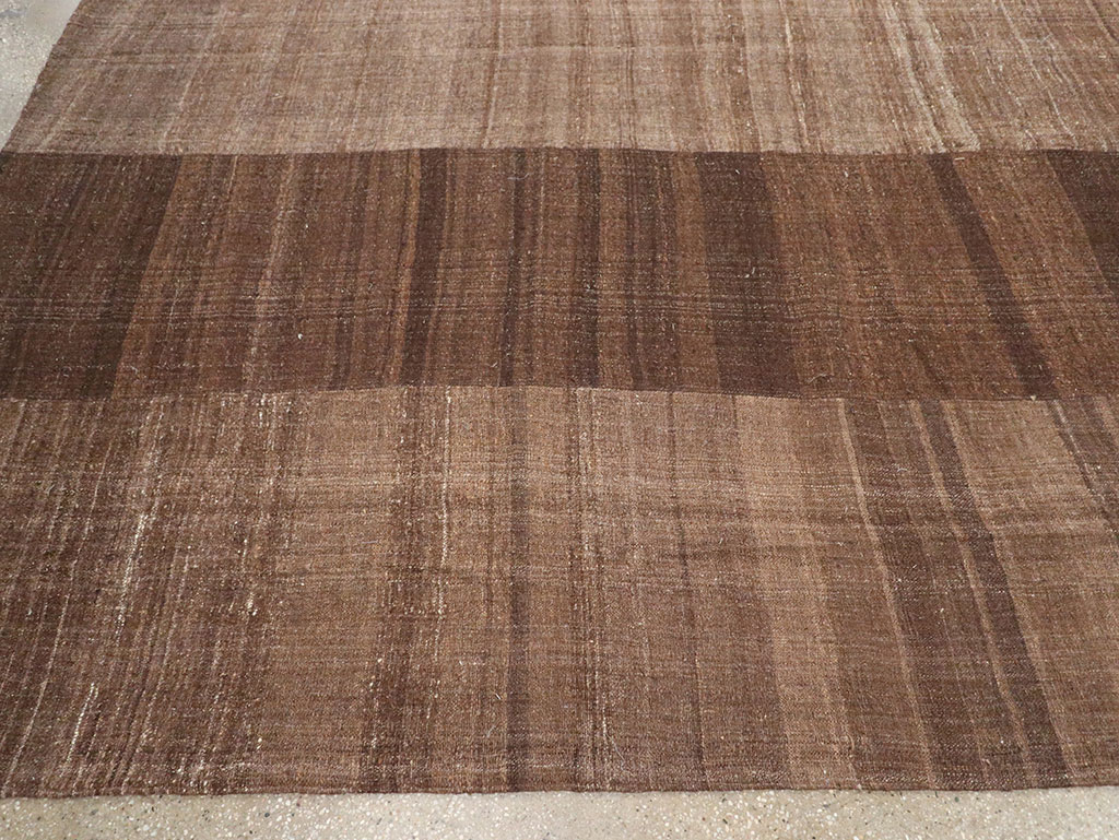 Vintage Turkish Flatweave Kilim Room Size Carpet, No.33100 - Staging