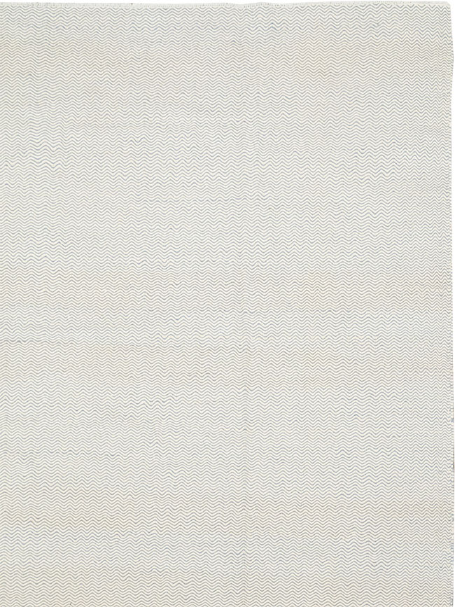 Vintage Turkish Flatweave Kilim Room Size Carpet, No.33111 - Staging