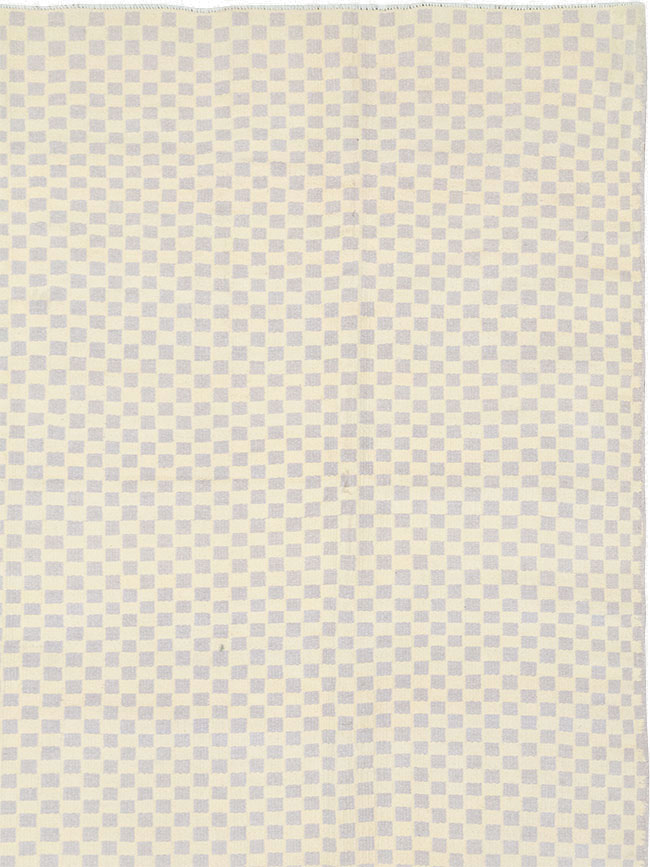 Vintage Turkish Flatweave Kilim Room Size Carpet, No.33112 - Staging