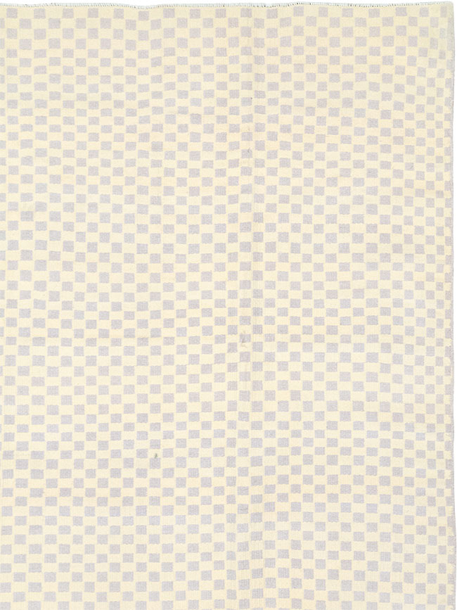 Vintage Turkish Flatweave Kilim Room Size Carpet, No.33112 - Staging