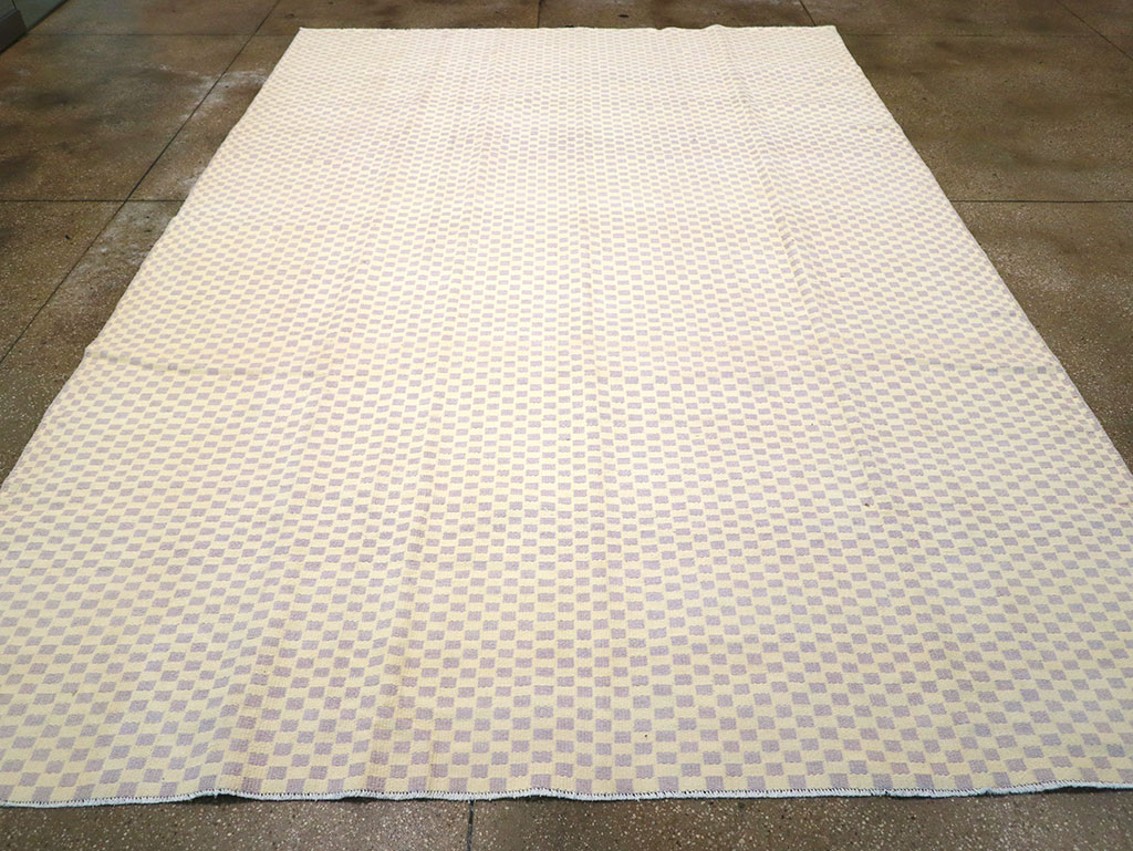 Vintage Turkish Flatweave Kilim Room Size Carpet, No.33112 - Staging